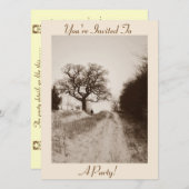 saisonales Foto der stimmungsvollen Winterschneesz Einladung (Vorne/Hinten)