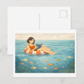 Saisonales Lesen: Sommer Postkarte (Vorne/Hinten)