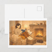 Saisonales Lesen: Winter Postkarte (Vorne/Hinten)