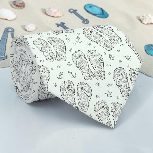 Saisonales Sommer-Flip-Flop-Muster-Halstuch Krawatte