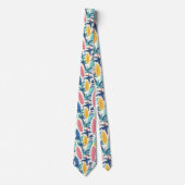 Saisonales Sommer-Surfbrett-Muster-Halstuch Krawatte (Vorderseite)