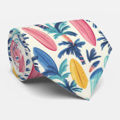 Saisonales Sommer-Surfbrett-Muster-Halstuch Krawatte (Gerollt)