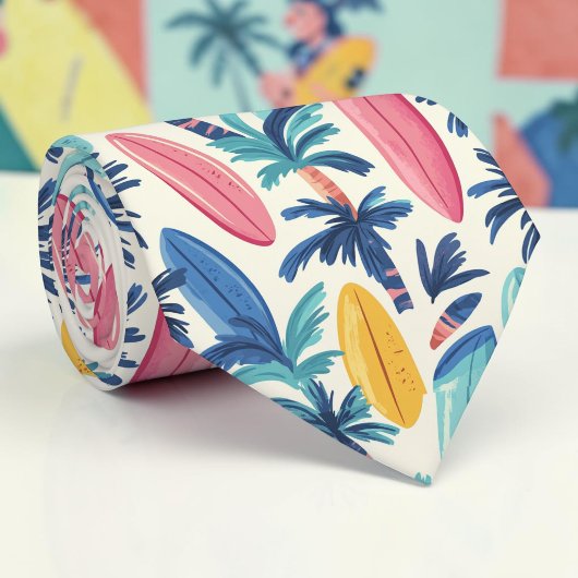 Saisonales Sommer-Surfbrett-Muster-Halstuch Krawatte