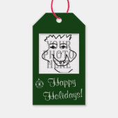 Saisonales Square Foto mit Grün Geschenkanhänger (Vorderseite)