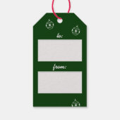 Saisonales Square Foto mit Grün Geschenkanhänger (Rückseite)