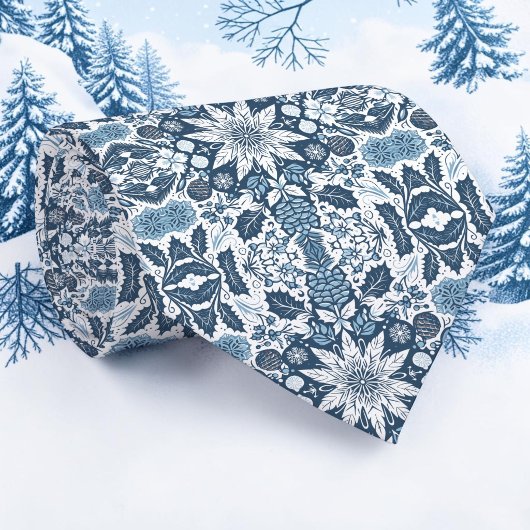 Saisonales Winter-Schneeflockenmuster-Halstuch Krawatte