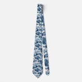 Saisonales Winterblau-Muster-Halstuch Krawatte (Vorderseite)