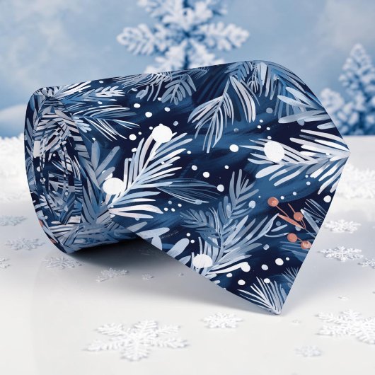 Saisonales Winterblau-Muster-Halstuch Krawatte