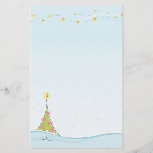 SAISONALNOTEPAPIER :: whimsical christmastrestream Briefpapier (Vorderseite)