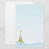 SAISONALNOTEPAPIER :: whimsical christmastrestream Briefpapier (Vorne/Hinten)