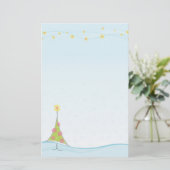 SAISONALNOTEPAPIER :: whimsical christmastrestream Briefpapier (Stehend Vorderseite)