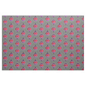 Saisonbaum verziert Weihnachtsdekor auf Grau Stoff (Fat Quarter (45,7 x 55,9 cm))