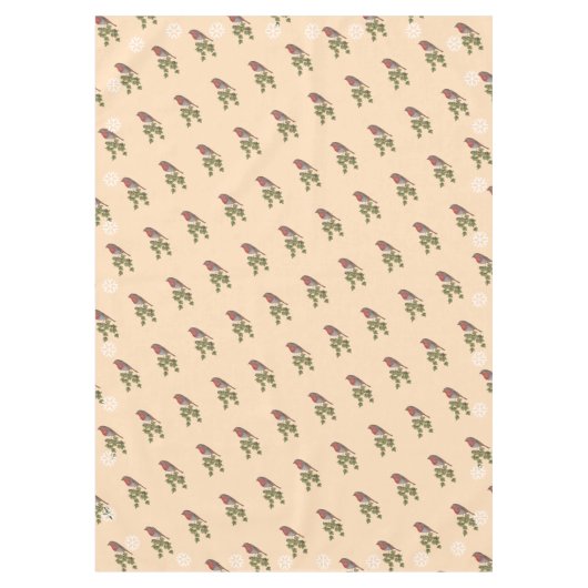 Saisondesign mit Efeu-Blättern und Weihnachtsrobin Tischdecke (Vorderseite)