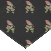 Saisondesign mit Efeu-Blättern und Weihnachtsrobin Tischdecke (Schrägansicht)