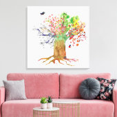 Saisonebird-Leinwand Leinwanddruck (Insitu (Wohnzimmer))