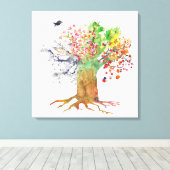 Saisonebird-Leinwand Leinwanddruck (Insitu (Holzboden))