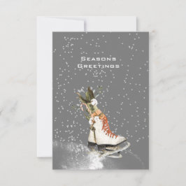 SAISONEN GREETING WINTER SCENE MIT EISEN-SKATEN