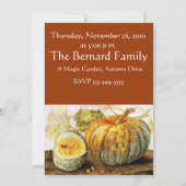 SAISONEN OBST / PUMPKINS Erntedank Abendessen Einladung (Rückseite)