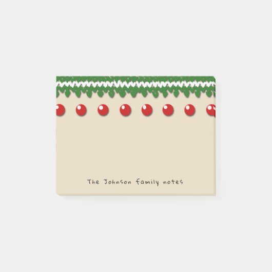 Saisonfamilien-Anmerkungen mit kundenspezifischem Post-it Klebezettel (Vorderseite)