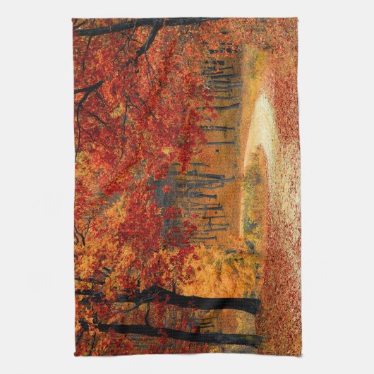 Saisonfarben des Herbstes Geschirrtuch (Vertikal)