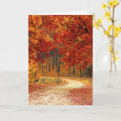 Saisonfarben des Herbstes Karte (Gelbe Blume)