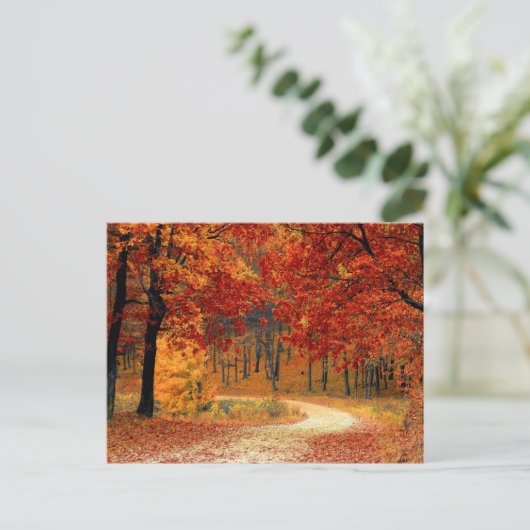 Saisonfarben des Herbstes Postkarte (Stehend Vorderseite)