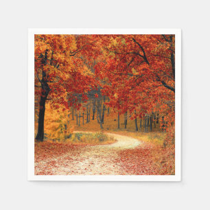 Saisonfarben des Herbstes Serviette