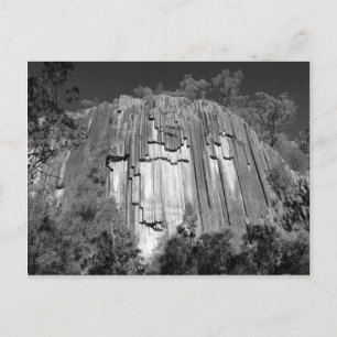 Saisonfelsen in Schwarz und Weiß Postkarte
