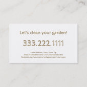 Saisongärtner für Frühlings- und Herbstreinigung Visitenkarte (Rückseite)