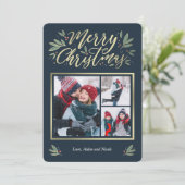 Saisonglühen 3 Foto Weihnachtskarte Feiertagskarte (Stehend Vorderseite)