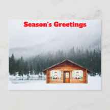 Saisongrusskabine in Schneekarte