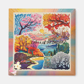 "Saisonlandschaften leben" Magnet (Vorne)