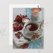 Saisonromantische Herbstbeeren leben Postkarte (Vorne/Hinten)
