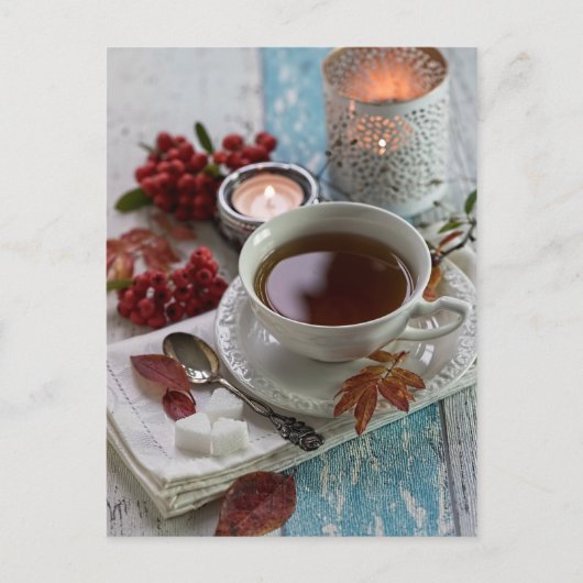 Saisonromantische Herbstbeeren leben Postkarte (Vorderseite)