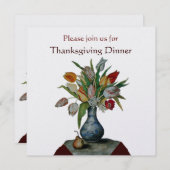 SAISON'S FRUITS/TULIPS Erntedank Dinner Eis Einladung (Vorne/Hinten)