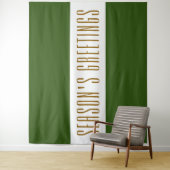 SAISON'S GREETINGS Forest Green White Stripes Wandteppich (Beispiel)