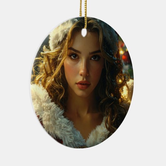 SAISON'S GREETINGS with Mrs. Santa Keramik Ornament (Rechts)