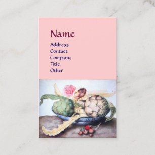 SAISON'S OBITS, KÜNSTLER, PINKROSE,STRAWBERRIES VISITENKARTE