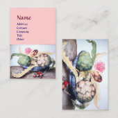SAISON'S OBITS, KÜNSTLER, PINKROSE,STRAWBERRIES VISITENKARTE (Vorne/Hinten)