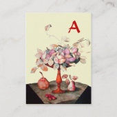 SAISON'S OBSTVASE, BLUME, BLÄTTER PEARS MONOGRAM VISITENKARTE (Rückseite)