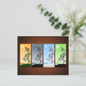 Saisons Postkarte (Stehend Vorderseite)