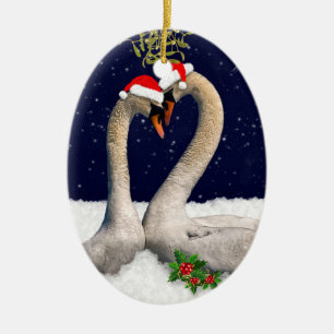 Saisonschwan-Weihnachtsverzierung Keramik Ornament