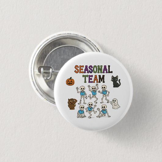 Saisonteam Halloween Button (Vorne & Hinten)