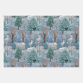 Saisonwaldszenen: Winter, Sommer und Herbst Geschenkpapier Set (Vorderseite 3)