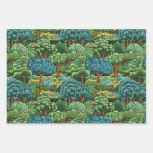 Saisonwaldszenen: Winter, Sommer und Herbst Geschenkpapier Set (Vorderseite 2)