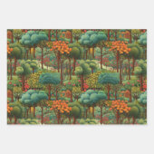 Saisonwaldszenen: Winter, Sommer und Herbst Geschenkpapier Set (Vorderseite)