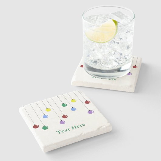 Saisonweihnachtsdekorationen Steinuntersetzer (Seitenansicht)