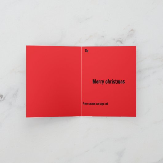 Saisonwurst Feiertagskarte (Innenseite)