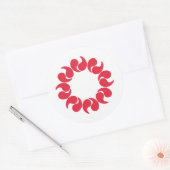 Saitama Runder Aufkleber (Umschlag)