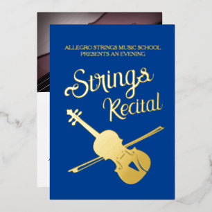 Saiten Rezital Violine klassische Musik Schule bla Folieneinladung